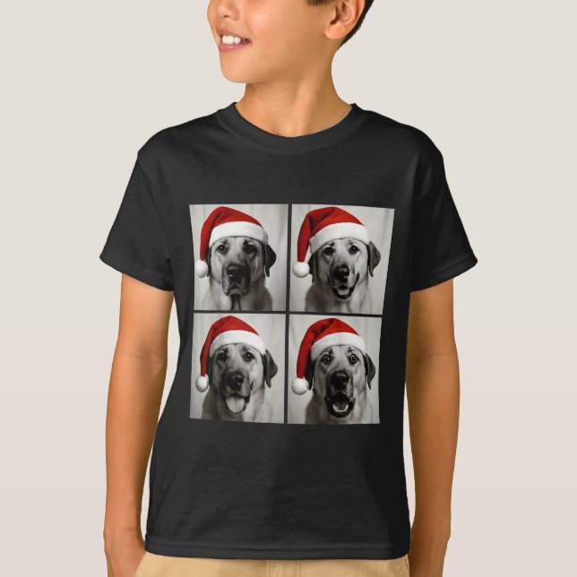 Funny Christmas Anatolian Shepherd Santa Dog Photo T-Shirt (Vorderseite)