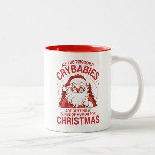 Funny Christmas Anti Geweckt Weihnachtsmann Zweifarbige Tasse