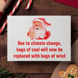 Funny Christmas: Bag of Coal is now wind Postkarte