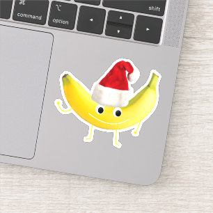 Funny Christmas Banana Aufkleber