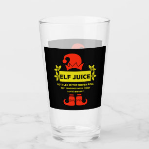 Funny Christmas Beer Labels Glas