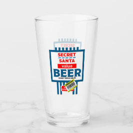 Funny Christmas Beer Labels Glas