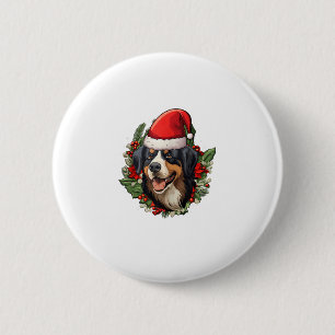 Funny Christmas Bernese Mountain Dog Button