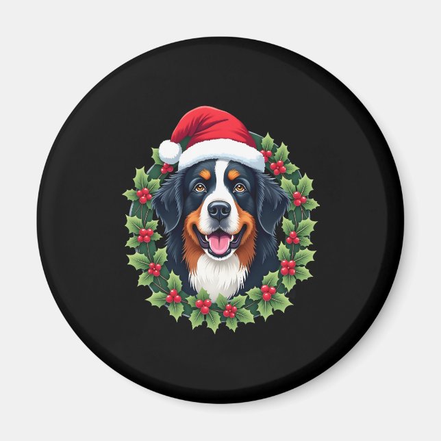 Funny Christmas Bernese Mountain Dog Tank Top Magnet (Vorne)