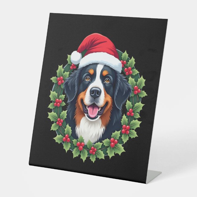 Funny Christmas Bernese Mountain Dog Tank Top Sockelschild (Vorderseite)