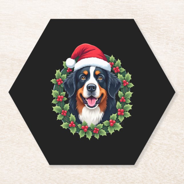 Funny Christmas Bernese Mountain Dog Tank Top Untersetzer (Vorderseite)