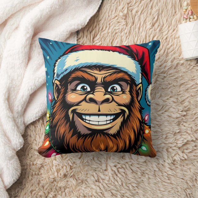 Funny Christmas Bigfoot   Kissen (Decke)