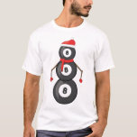 Funny Christmas Billiard Balls Snowman T-Shirt<br><div class="desc">Funny Christmas Billiard Balls Snowman</div>