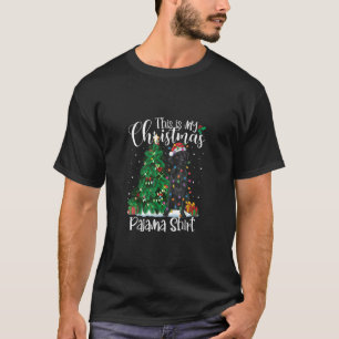 Funny Christmas Black Lab Dog Labrador Pajama Dog T-Shirt