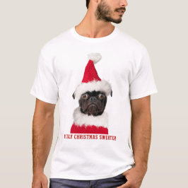 Funny Christmas Black Mops Pugly Sweater T-Shirt