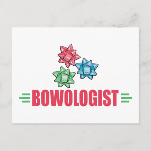 Funny Christmas Bow Lover Feiertagspostkarte