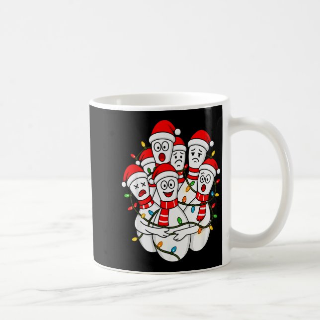 Funny Christmas Bowling Santa Bowling Ns Team Men  Kaffeetasse (Rechts)
