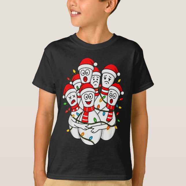Funny Christmas Bowling Santa Bowling Ns Team Men  T-Shirt (Vorderseite)