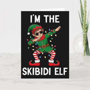 Funny Christmas Brainrot The Skibidi Elf Xmas Boys Karte