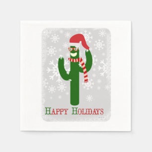 Funny Christmas Cactus Serviette