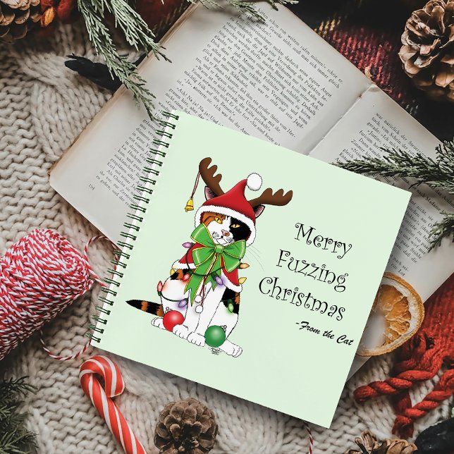Funny Christmas Calico Cat Notizbuch (Von Creator hochgeladen)