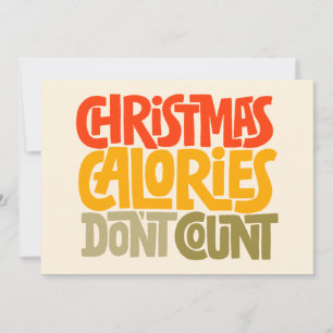 Funny Christmas Calories zählen Design nicht Karte