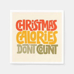 Funny Christmas Calories zählen Design nicht Serviette