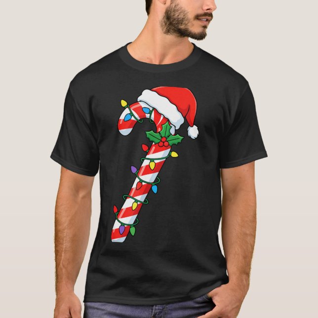 Funny Christmas Candy Canes Santa Xmas Kids Men Wo T-Shirt (Vorderseite)