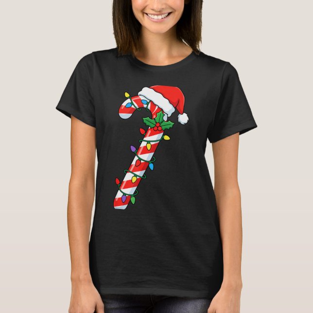 Funny Christmas Candy Canes Santa Xmas Kids Men Wo T-Shirt (Vorderseite)