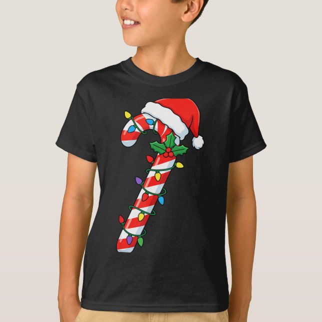 Funny Christmas Candy Canes Santa Xmas Kids Men Wo T-Shirt (Vorderseite)