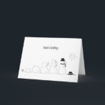 Funny Christmas Card Evolution des Snowman Karte<br><div class="desc">Es ist Evolution,  Schneemannsstil. Eine winterliche Darstellung der klassischen Evolution des menschlichen Images von Schneeflocke bis Pfütze.</div>