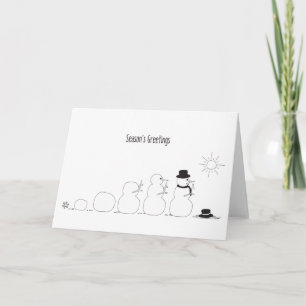 Funny Christmas Card Evolution des Snowman Karte