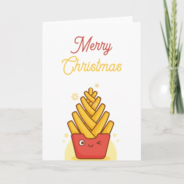 Funny Christmas Card  Folded Greeting Card Karte (Vorderseite)
