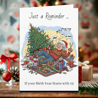 Funny Christmas Card for Boomers & Gen Xers Karte