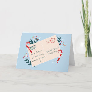 Funny Christmas Card für Brother witzigen Spaß Karte