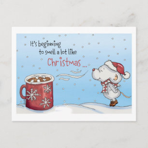 Funny Christmas Card - It's beginning to smell a Feiertagspostkarte
