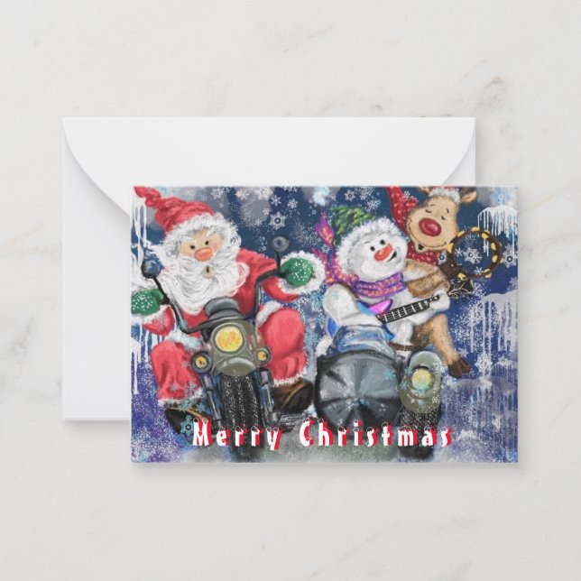 Funny Christmas Card mit Happy Christmas Friends Mitteilungskarte (Vorderseite)
