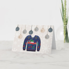 Funny Christmas Card mit Uggli Christmas Sweater Feiertagskarte