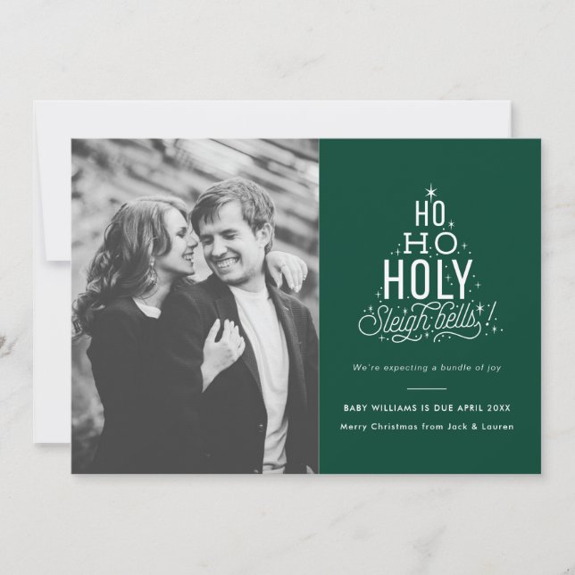 Funny Christmas Card Pregnancy Ankündigung (Vorderseite)