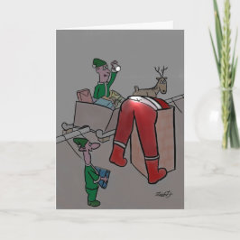 Funny Christmas Cards: Weky Elves Feiertagskarte