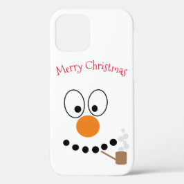 Funny Christmas Cartoon Snowman Face Case-Mate iPhone Hülle