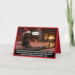 Funny Christmas cat card Karte