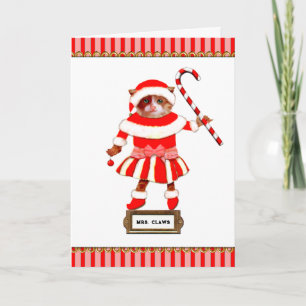 Funny Christmas Cat Feiertagskarte