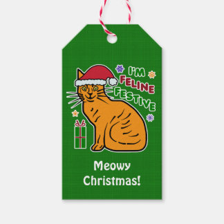 Funny Christmas Cat Feline Festive Holiday Pub Geschenkanhänger