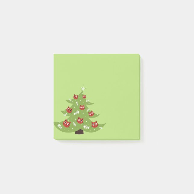 Funny Christmas Cat Lover Post-it Klebezettel (Vorderseite)