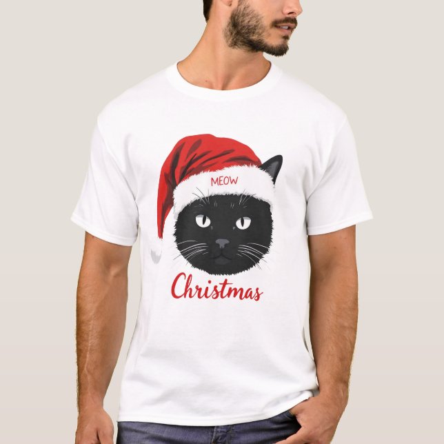 Funny Christmas Cat Sublimierung T-Shirt (Vorderseite)