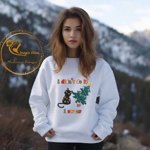 Funny Christmas Cat Sweatshirt