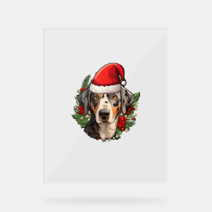 Funny Christmas Catahoula Leopard Dog Acrylschild