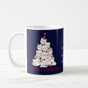 Funny Christmas Cats Cats Lover Navy Blue Tasse