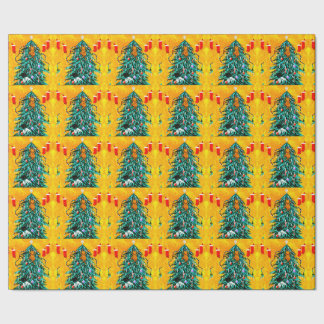 Funny Christmas Cats Tree  Creationarts Geschenkpapier