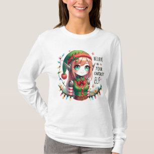 Funny Christmas Chatbot Memen glauben an Ihren Elf T-Shirt