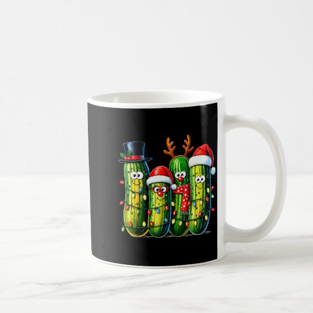 Funny Christmas Ckles Santa Claus Hat Xmas Lights  Kaffeetasse (Rechts)