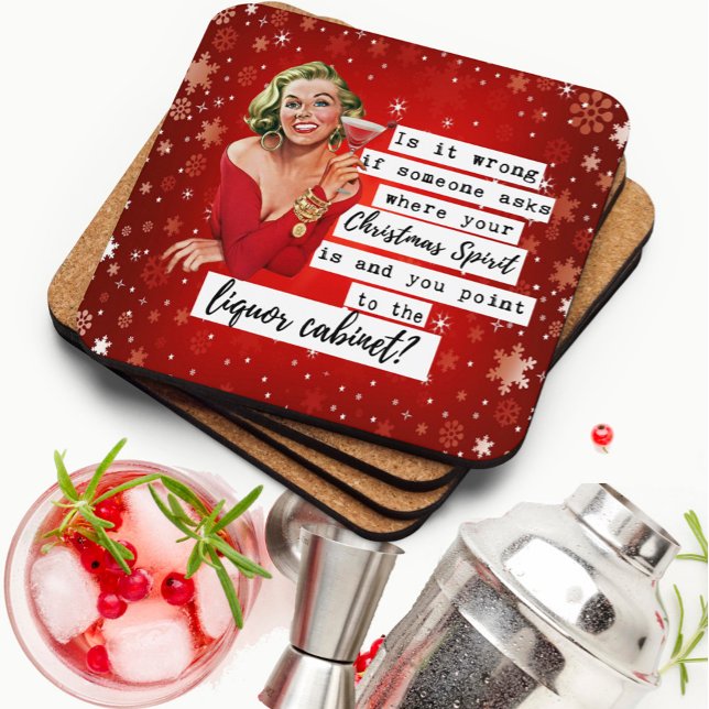 Funny Christmas Coaster Best Friend Liquor Cabinet Getränkeuntersetzer (Von Creator hochgeladen)