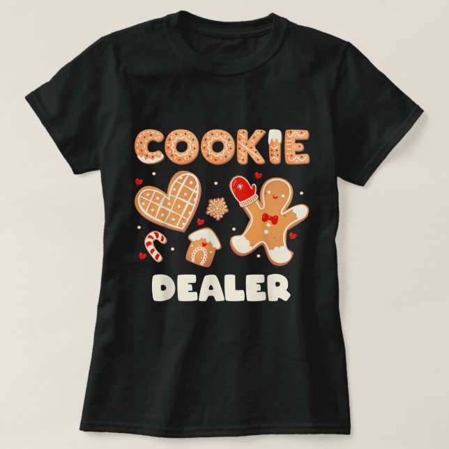 Funny Christmas Cookie Dealer Baking Design T-Shirt (Design vorne)
