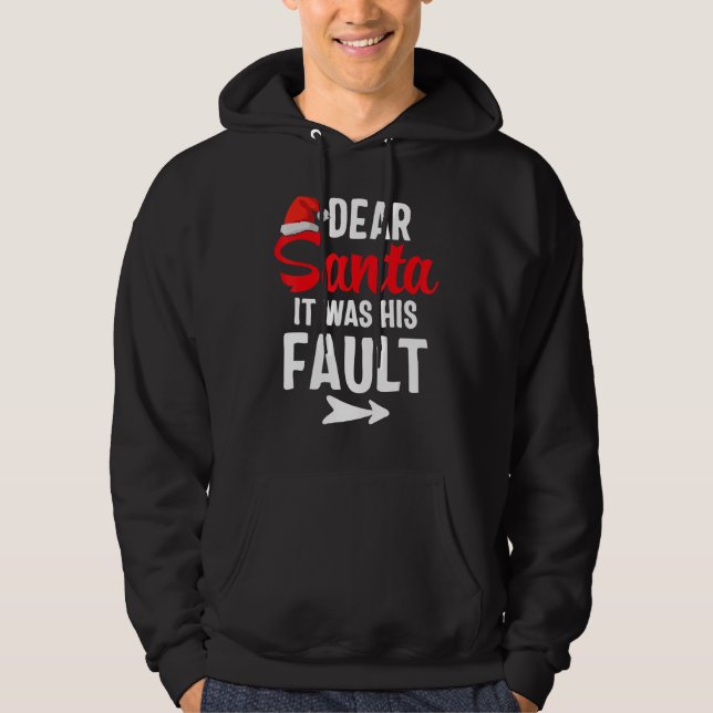 Funny Christmas Couples Shirts Dear Santa It Was H (Vorderseite)